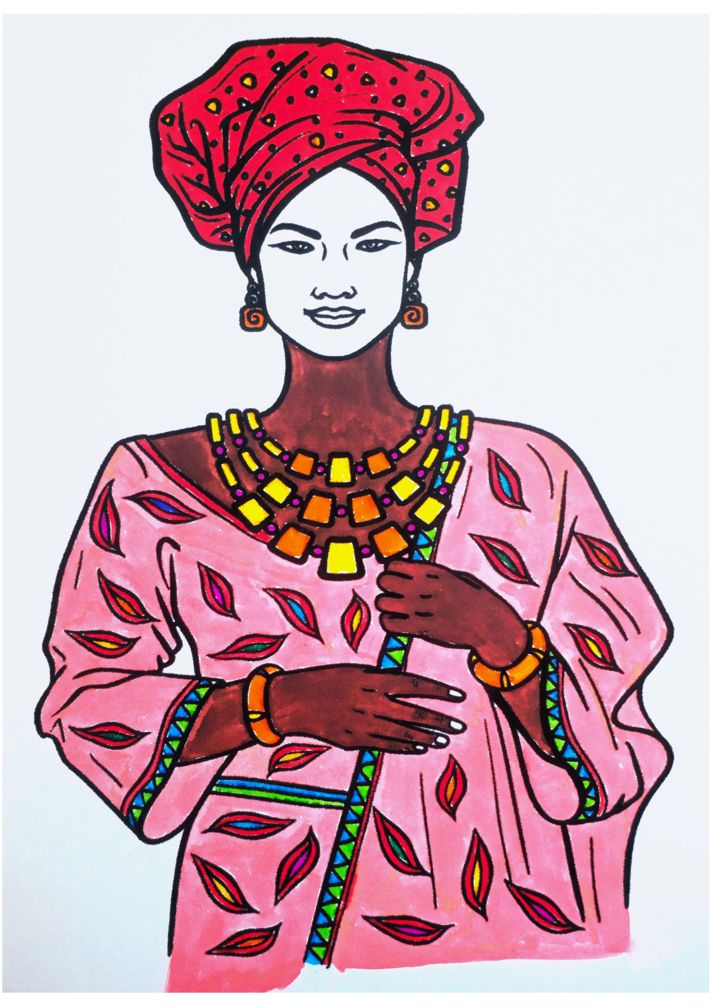 Elegant Cultural Line Art