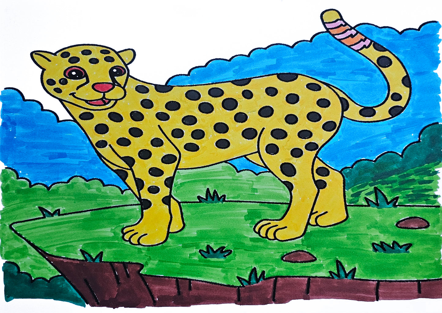 Spotted Cheetah Safari Art