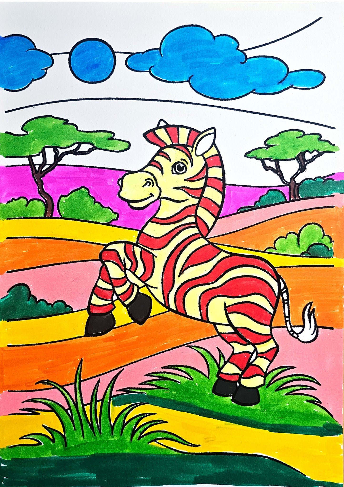 Playful Safari Zebra Art