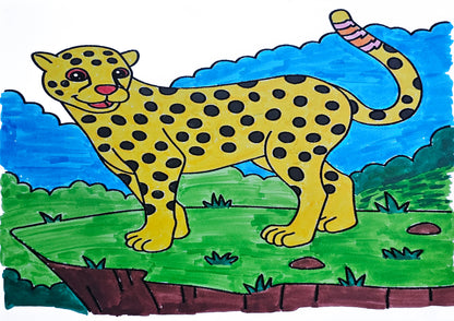 Spotted Cheetah Safari Art
