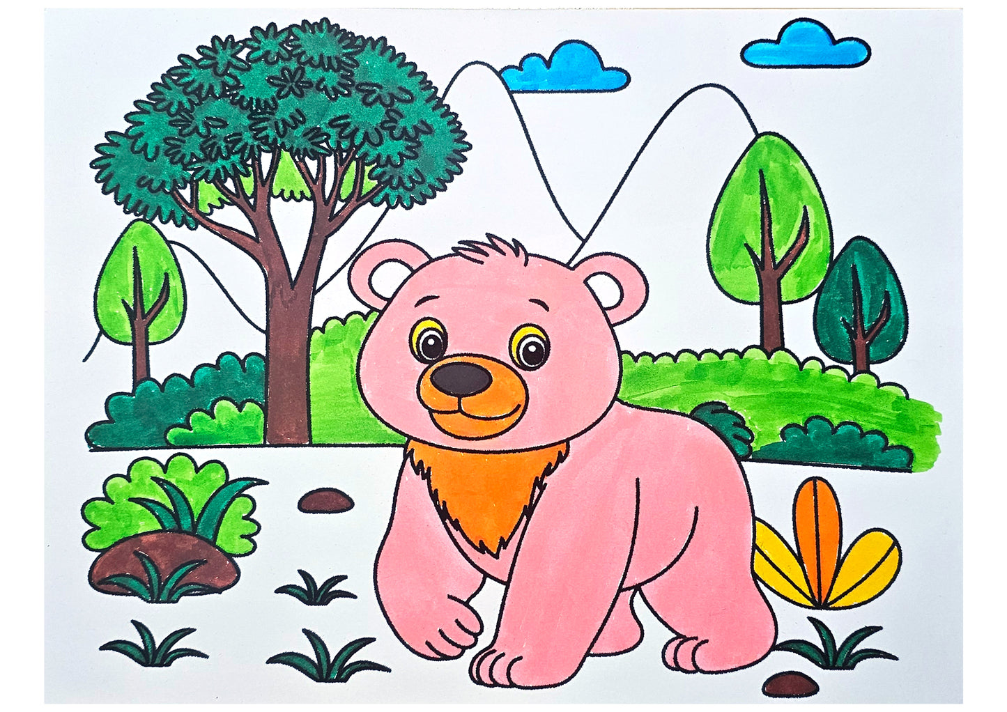 Friendly Forest Bear Cub Art