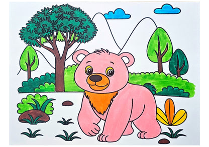 Friendly Forest Bear Cub Art