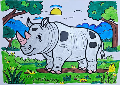 Chitrang India - Masu Zane-zane 1 | Kit ɗin Zana Launi na Jumbo (Saiti na 6)