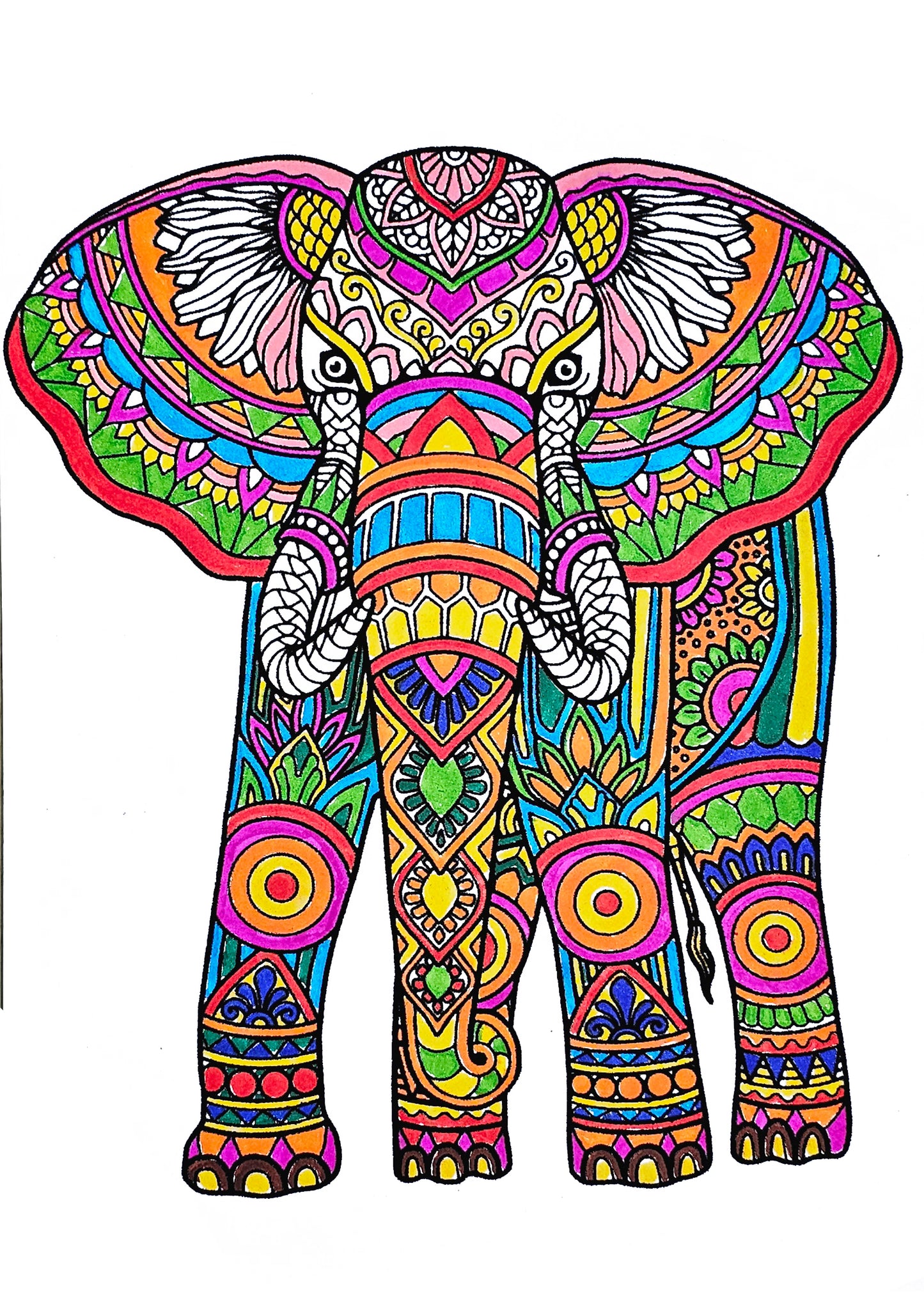 Majestic Mandala Elephant Art