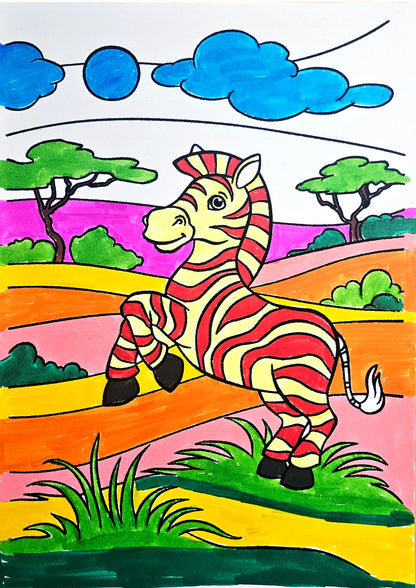 Playful Safari Zebra Art