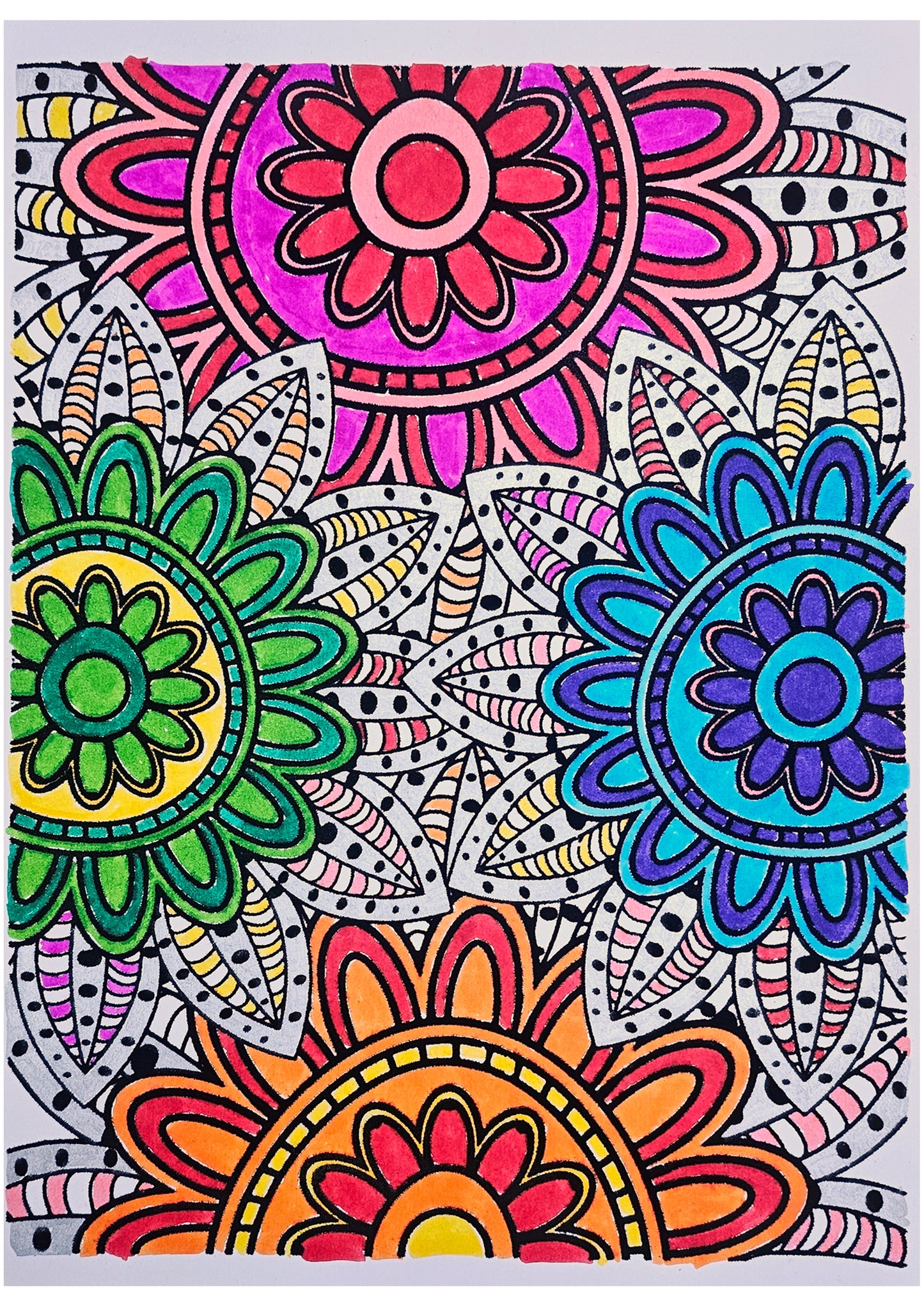 Layered Floral Mandala Pattern
