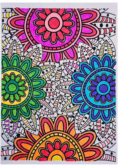 Layered Floral Mandala Pattern