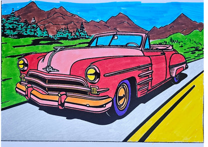 Vintage Classic Convertible Art
