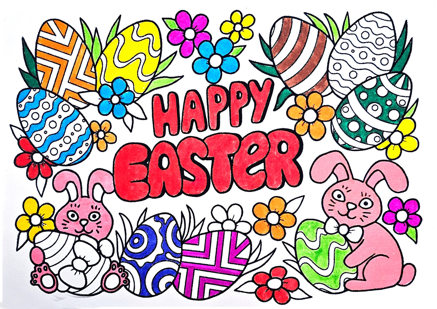 Happy Easter Coloring