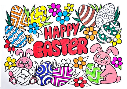 Happy Easter Coloring