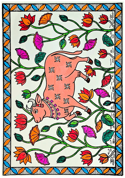 Sacred Pichwai Cow Art