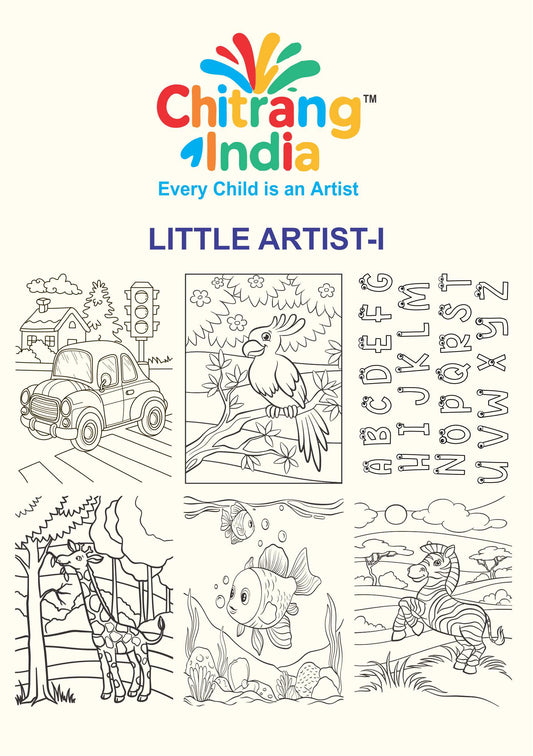 Chitrang India – Little Artist 1 | Jumbo Colouring Sheets Kit (Set of 6)