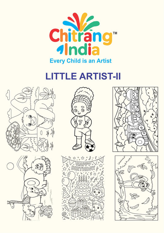 Chitrang India – Little Artist 2 | Jumbo Colouring Sheets Kit (Set of 6)