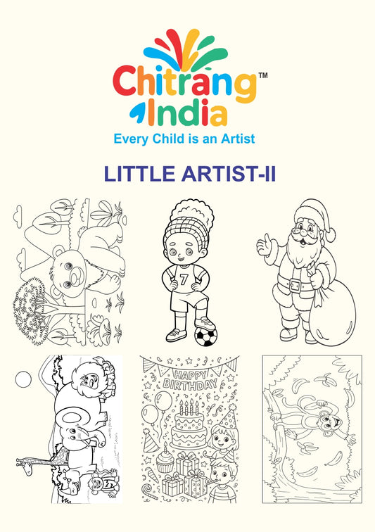 Chitrang India – Little Artist 2 | Jumbo Colouring Sheets Kit (Set of 6)