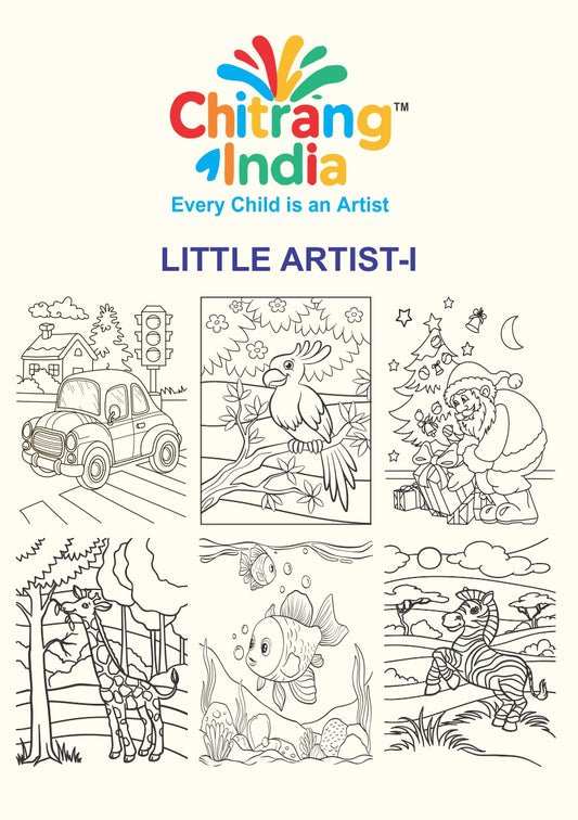 Chitrang India – Little Artist 1 | Jumbo Colouring Sheets Kit (Set of 6)