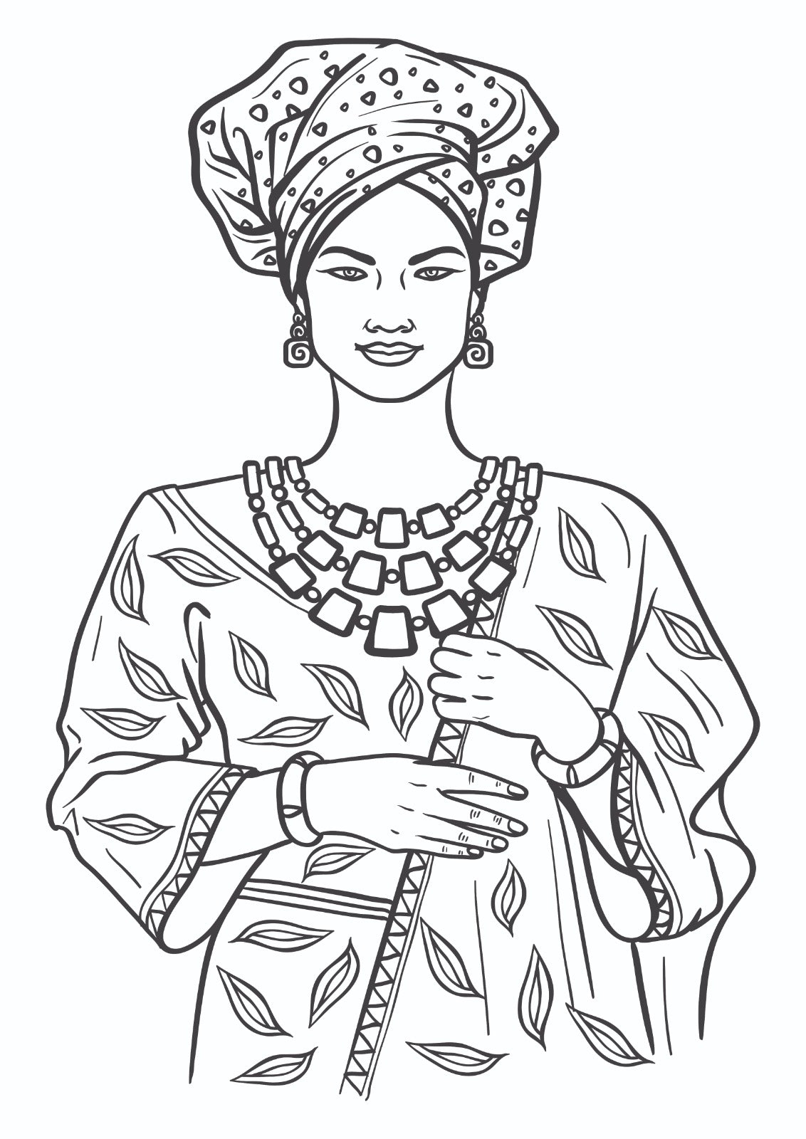 Elegant Cultural Line Art