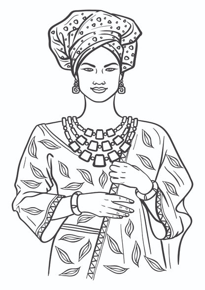 Elegant Cultural Line Art