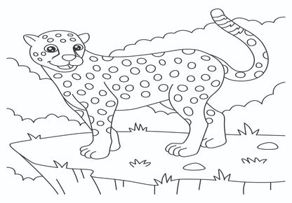 Spotted Cheetah Safari Art