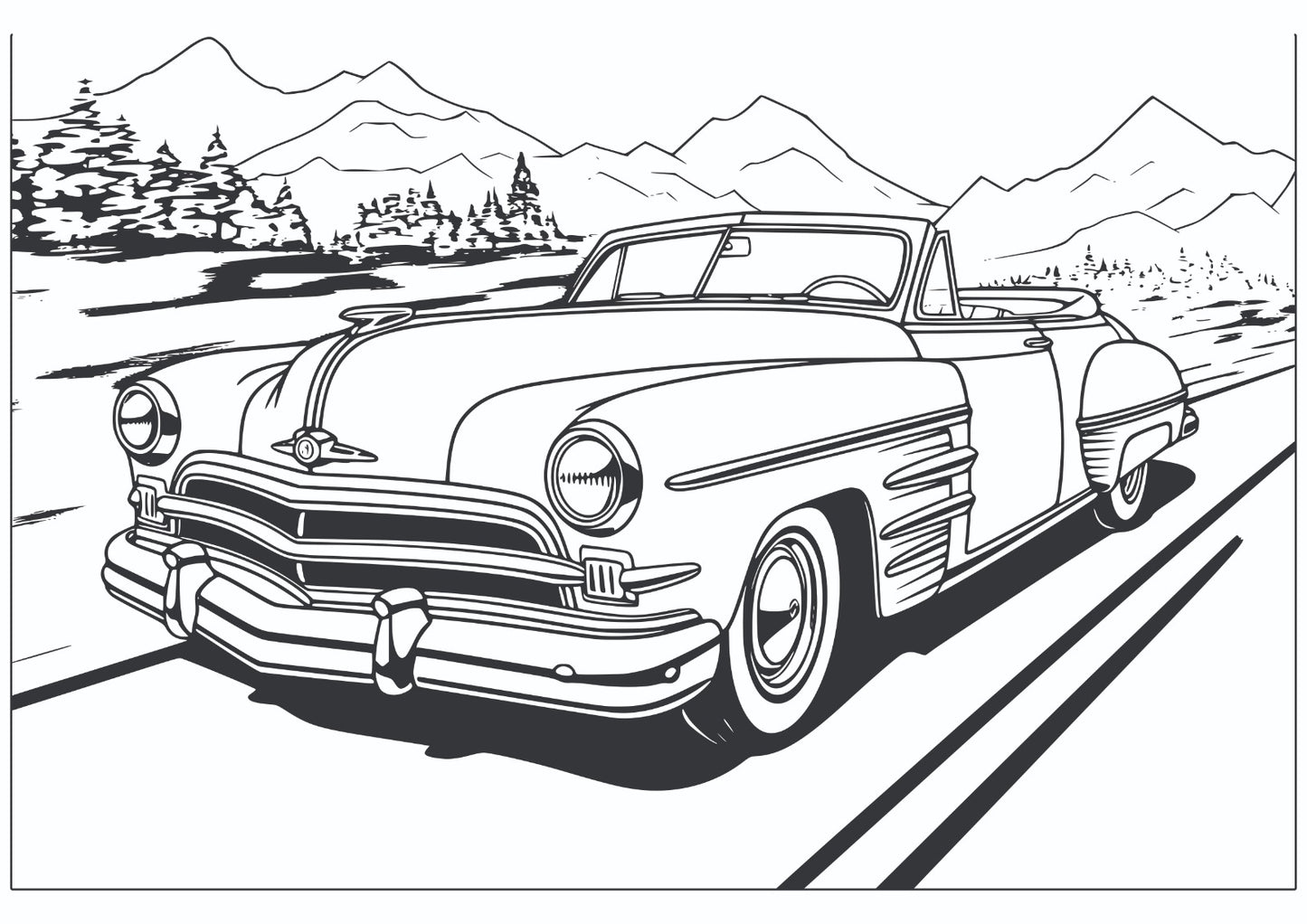 Vintage Classic Convertible Art
