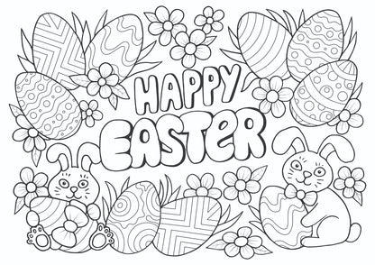 Happy Easter Coloring