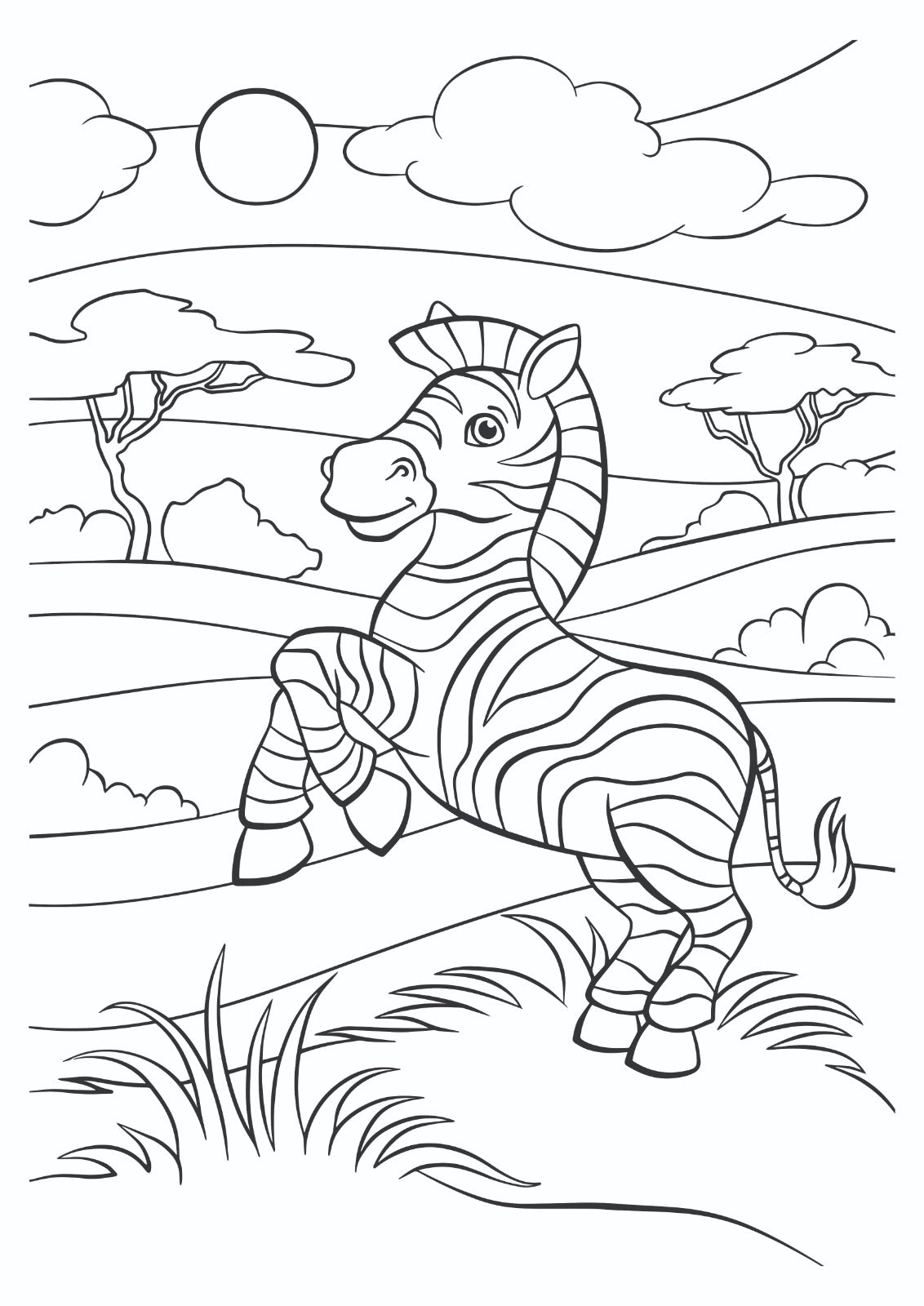 Playful Safari Zebra Art
