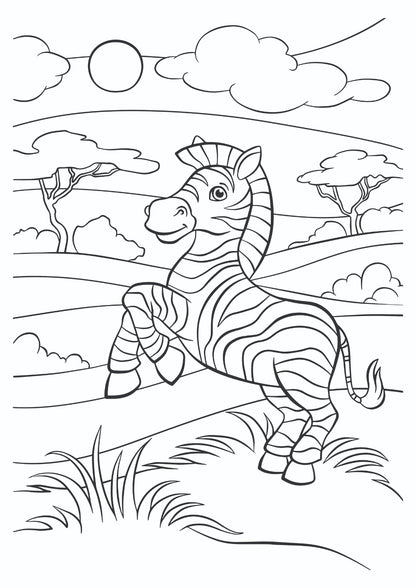 Playful Safari Zebra Art