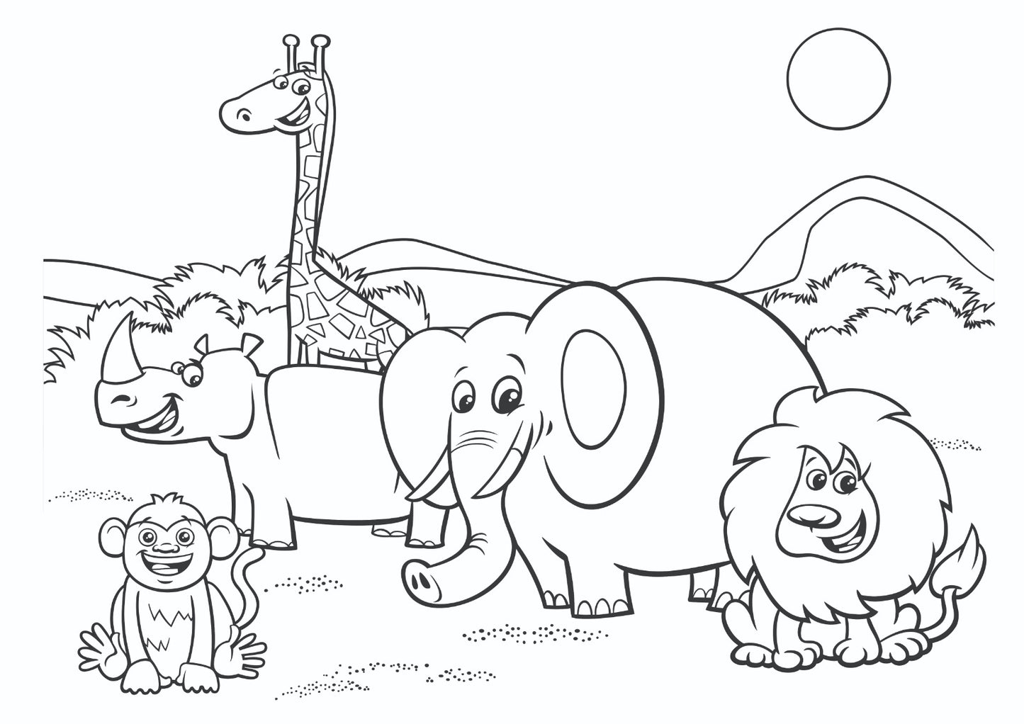 Cute Safari Animal Crew Art