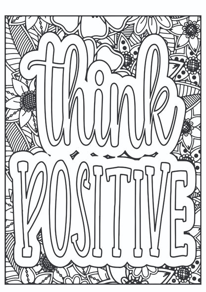 Think Positive Mandala Art