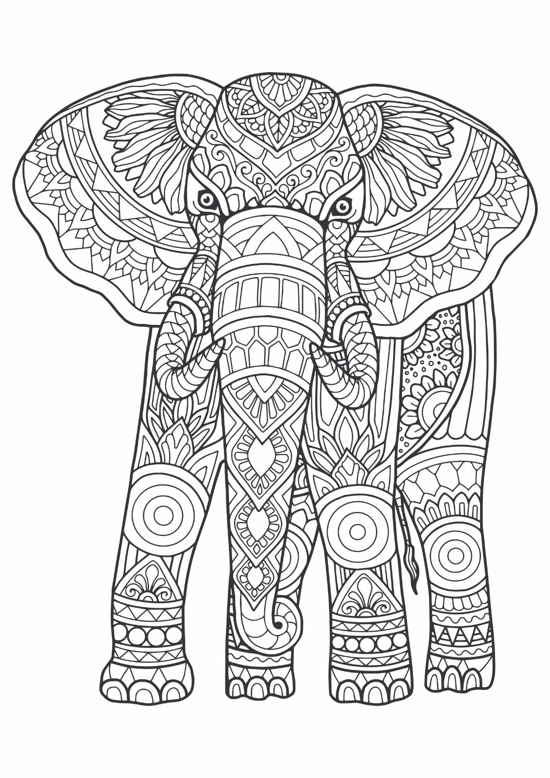 Majestic Mandala Elephant Art
