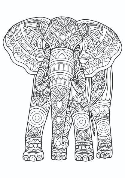 Majestic Mandala Elephant Art