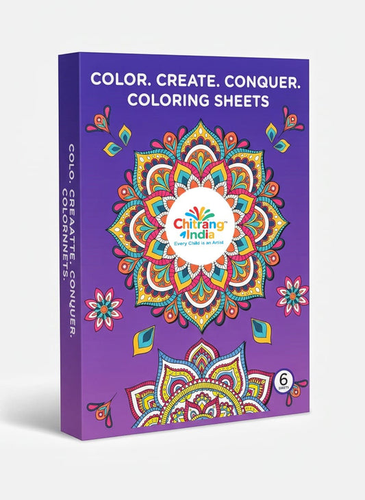 Chitrang India – Smart Sketchers 1 | Jumbo Colouring Sheets Kit (Set of 6)