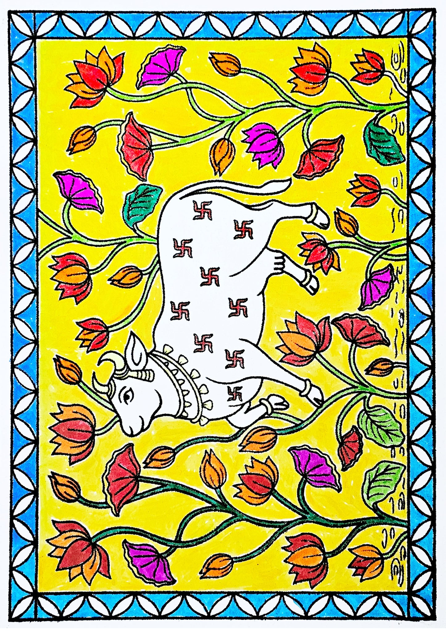 Sacred Pichwai Cow Art